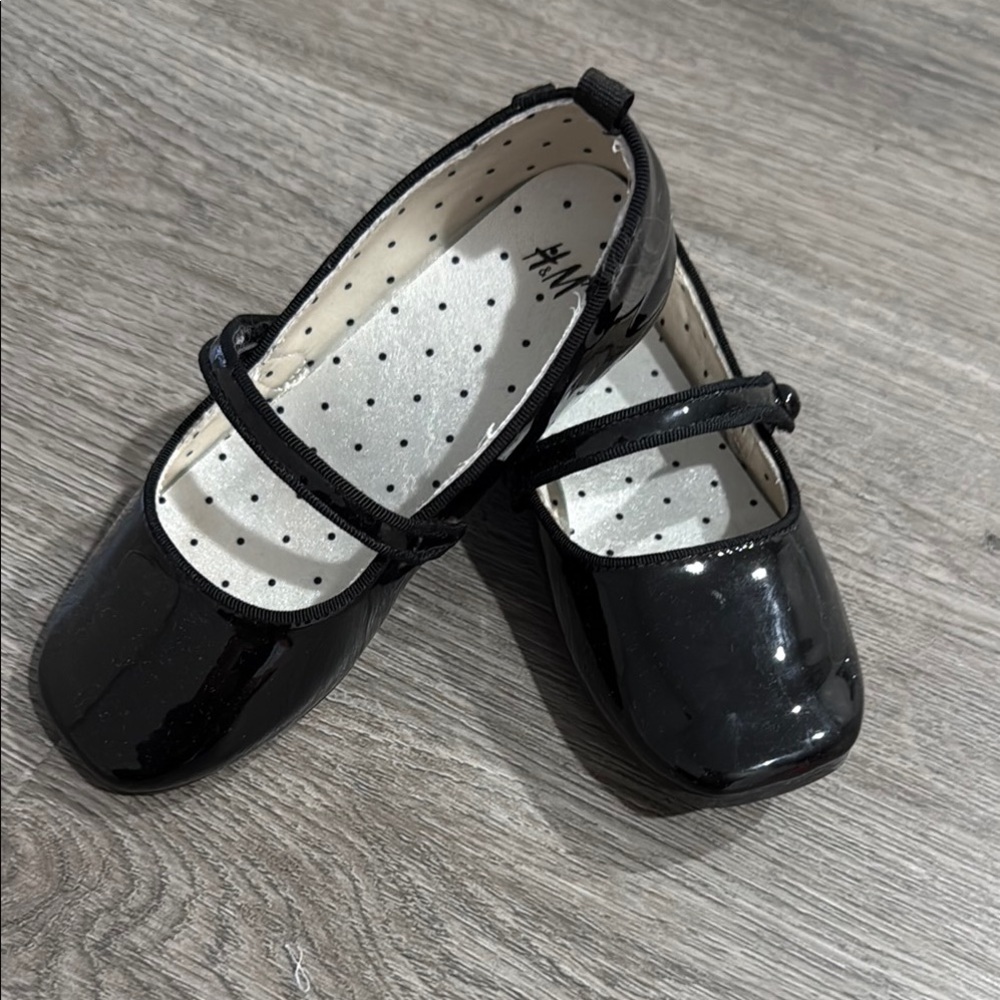 H&M Black Dress Shoes with Velcro Strap